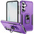 Samsung Galaxy S26+ Pioneer Armor Heavy Duty PC Hybrid TPU Phone Case with Holder - Purple+Black