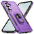 Samsung Galaxy S26+ Pioneer Armor Heavy Duty PC Hybrid TPU Phone Case with Holder - Purple+Black