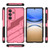 Samsung Galaxy S26+ Punk Armor 2 in 1 PC + TPU Shockproof Phone Case with Invisible Holder - Light Red