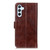 Samsung Galaxy S26+ Retro Crazy Horse Texture Leather Phone Case - Brown