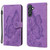 Samsung Galaxy S26+ Retro Skin Feel Butterflies Embossing Horizontal Flip Leather Phone Case - Purple