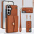 Samsung Galaxy S26+ RFID Card Slot Phone Case with Long Lanyard - Brown