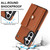 Samsung Galaxy S26+ RFID Card Slot Phone Case with Long Lanyard - Brown