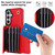Samsung Galaxy S26+ RFID Card Slot Phone Case with Long Lanyard - Red
