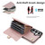 Samsung Galaxy S26+ RFID Card Slot Phone Case with Long Lanyard - Rose Gold