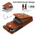 Samsung Galaxy S26+ Rhombic Texture Card Bag Phone Case with Long Lanyard - Brown
