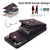 Samsung Galaxy S26+ Rhombic Texture Card Bag Phone Case with Long Lanyard - Dark Purple