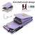 Samsung Galaxy S26+ Rhombic Texture Card Bag Phone Case with Long Lanyard - Light Purple