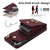 Samsung Galaxy S26+ Rhombic Texture Card Bag Phone Case with Long Lanyard - Wine Red