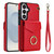 Samsung Galaxy S26+ Ring Holder RFID Card Slot Phone Case - Red