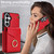 Samsung Galaxy S26+ Ring Holder RFID Card Slot Phone Case - Red