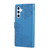 Samsung Galaxy S26+ Rose Flower Embossed 3-Card Slots Leather Phone Case - Blue