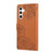 Samsung Galaxy S26+ Rose Flower Embossed 3-Card Slots Leather Phone Case - Brown