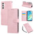 Samsung Galaxy S26+ Rose Flower Embossed 3-Card Slots Leather Phone Case - Pink