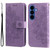 Samsung Galaxy S26+ Seven-petal Flowers Embossing Leather Phone Case - Light Purple