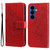 Samsung Galaxy S26+ Seven-petal Flowers Embossing Leather Phone Case - Red