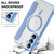 Samsung Galaxy S26+ Shield MagSafe RFID Anti-theft Rhombus Leather Phone Case - Blue
