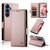 Samsung Galaxy S26+ Side Buckle Magnetic Frosted Leather Phone Case - Rose Gold