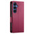 Samsung Galaxy S26+ Side Buckle Magnetic Frosted Leather Phone Case - Wine Red