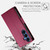 Samsung Galaxy S26+ Side Buckle Magnetic Frosted Leather Phone Case - Wine Red