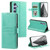 Samsung Galaxy S26+ Simple 6-Card Wallet Leather Phone Case - Green