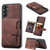 Samsung Galaxy S26+ Skin Feel Dream RFID Anti-theft PU Card Bag Phone Case - Coffee