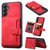 Samsung Galaxy S26+ Skin Feel Dream RFID Anti-theft PU Card Bag Phone Case - Red