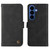 Samsung Galaxy S26+ Skin Feel Life Tree Metal Button Leather Phone Case - Black