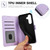 Samsung Galaxy S26+ Skin Feel Pure Color Card Slots Leather Phone Case with Dual Lanyard - Purple