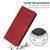 Samsung Galaxy S26+ Solid Calf Texture Flip Leather Phone Case - Red