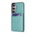 Samsung Galaxy S26+ Solid Color Card Slots Bracket PU Phone Case - Mint Green