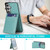 Samsung Galaxy S26+ Solid Color Card Slots Bracket PU Phone Case - Mint Green