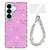 Samsung Galaxy S26+ Sparkling IMD Colorful Bow Phone Case with Bracelet - Glitter Light Purple