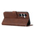 Samsung Galaxy S26+ Stitching Calf Texture Buckle Leather Phone Case - Brown