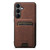 Samsung Galaxy S26+ Suteni H16 Litchi Texture Leather Detachable Wallet Back Phone Case - Brown