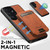 Samsung Galaxy S26+ Suteni H16 Litchi Texture Leather Detachable Wallet Back Phone Case - Khaki