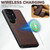 Samsung Galaxy S26+ Suteni H17 Litchi Texture Leather MagSafe Detachable Wallet Phone Case - Brown