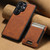 Samsung Galaxy S26+ Suteni H17 Litchi Texture Leather MagSafe Detachable Wallet Phone Case - Khaki