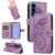 Samsung Galaxy S26+ Swallowtail Butterfly Embossed Leather Phone Case - Purple