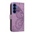 Samsung Galaxy S26+ Swallowtail Butterfly Embossed Leather Phone Case - Purple