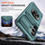 Samsung Galaxy S26+ TPU Hybrid PC Shockproof Card Phone Case with Metal Ring Holder - Green