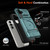 Samsung Galaxy S26+ TPU Hybrid PC Shockproof Card Phone Case with Metal Ring Holder - Green