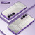 Samsung Galaxy S26+ Transparent Plating Fine Hole Phone Case - Purple