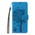 Samsung Galaxy S26+ Tree & Cat Embossed Pattern Flip Leather Phone Case - Blue