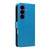 Samsung Galaxy S26+ Tree & Cat Embossed Pattern Flip Leather Phone Case - Blue