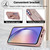 Samsung Galaxy S26+ Wristband Vertical Flip Wallet Back Cover Phone Case with Long Lanyard - Rose Gold