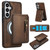 Samsung Galaxy S26+ Zipper Wallet Split MagSafe Leather Back Phone Case - Brown