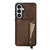 Samsung Galaxy S26+ Zipper Wallet Split MagSafe Leather Back Phone Case - Brown