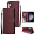 Samsung Galaxy S26 3-Card Slots Multifunctional Leather Phone Case - Wine Red