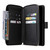 Samsung Galaxy S26 9-Card Slots Zipper Wallet Bag Leather Phone Case - Black